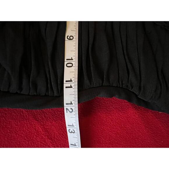 Y2K Sangria black chiffon asymmetrical halter style empire waist midi balletcore - Picture 11 of 14